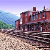 Hinton Train Depot & Railroad Tracks